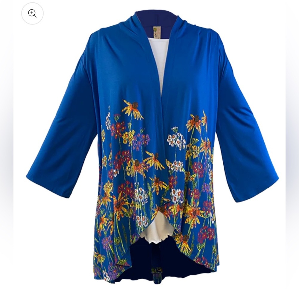 Floral Blue Women's Cardigan